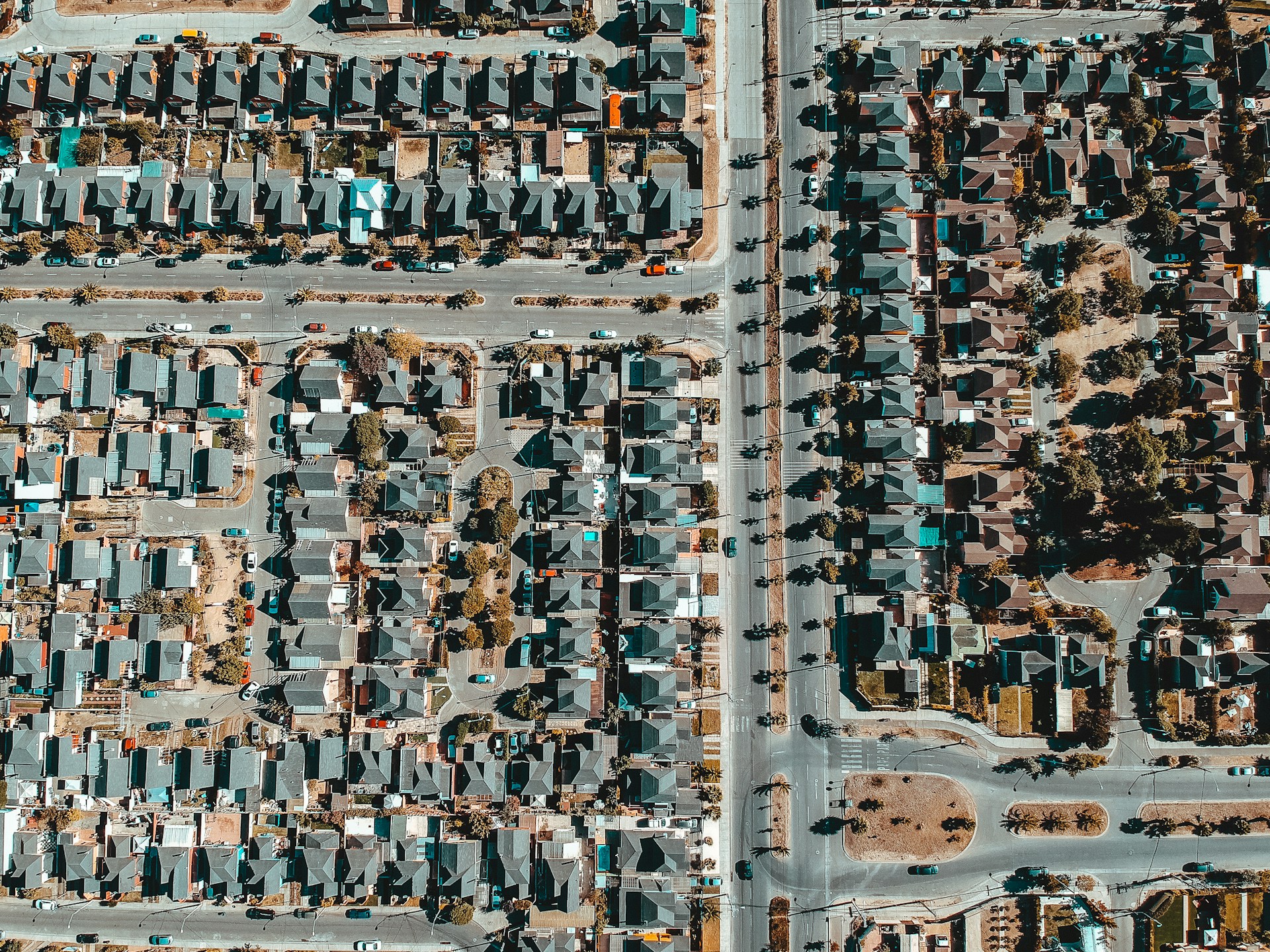 aerial photography of village