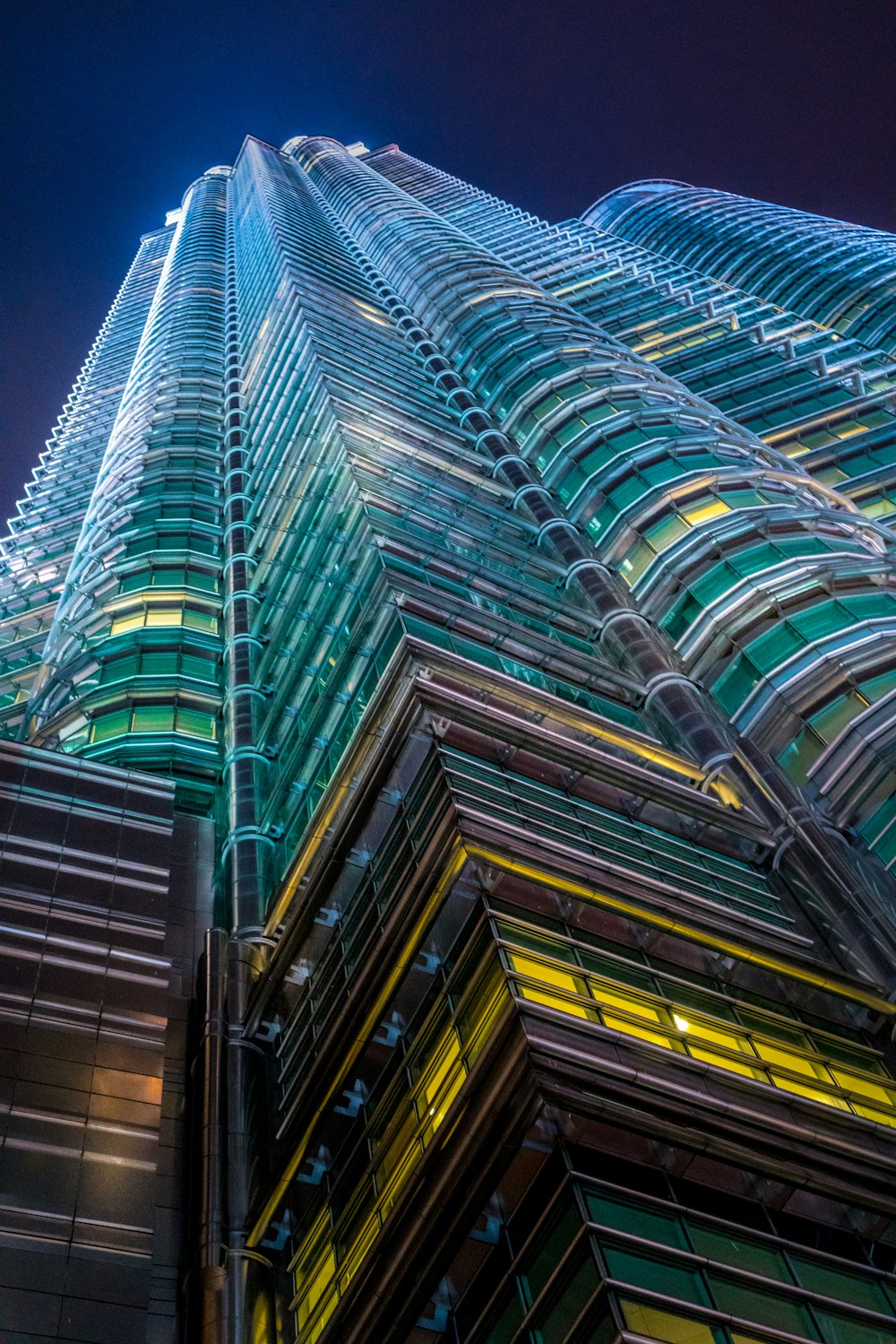 low-angle photography of curtain wall buinding