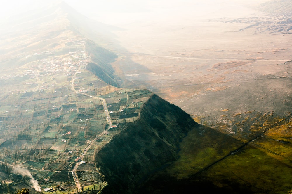 bird's eye view of mountain