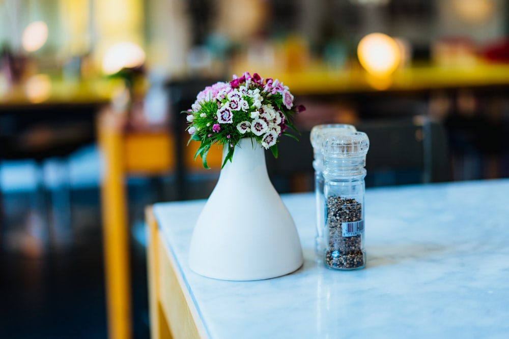 multicolored flowers on vase