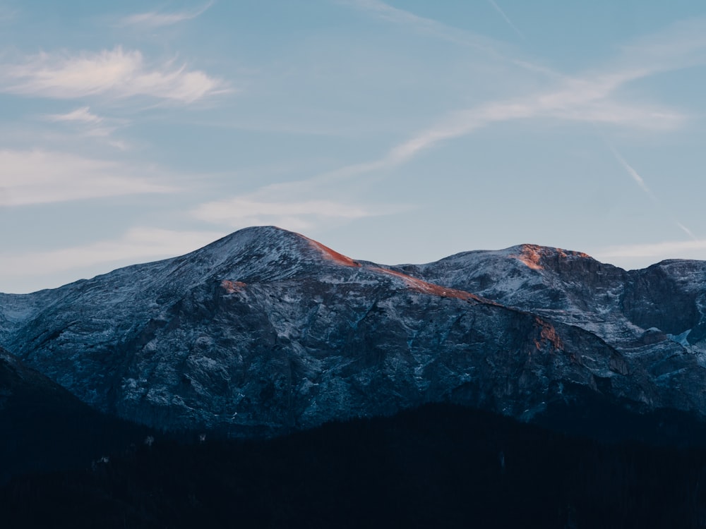 aerial photography of mountain