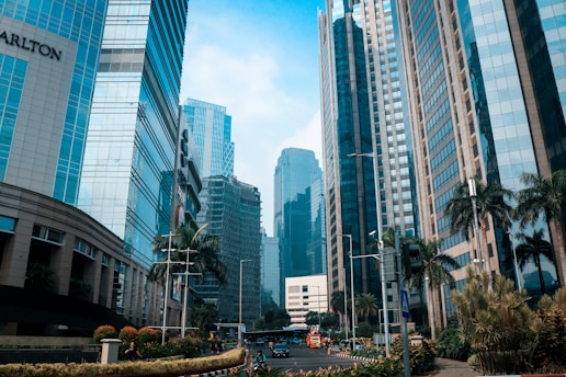 glass high-rise buildings during daytime