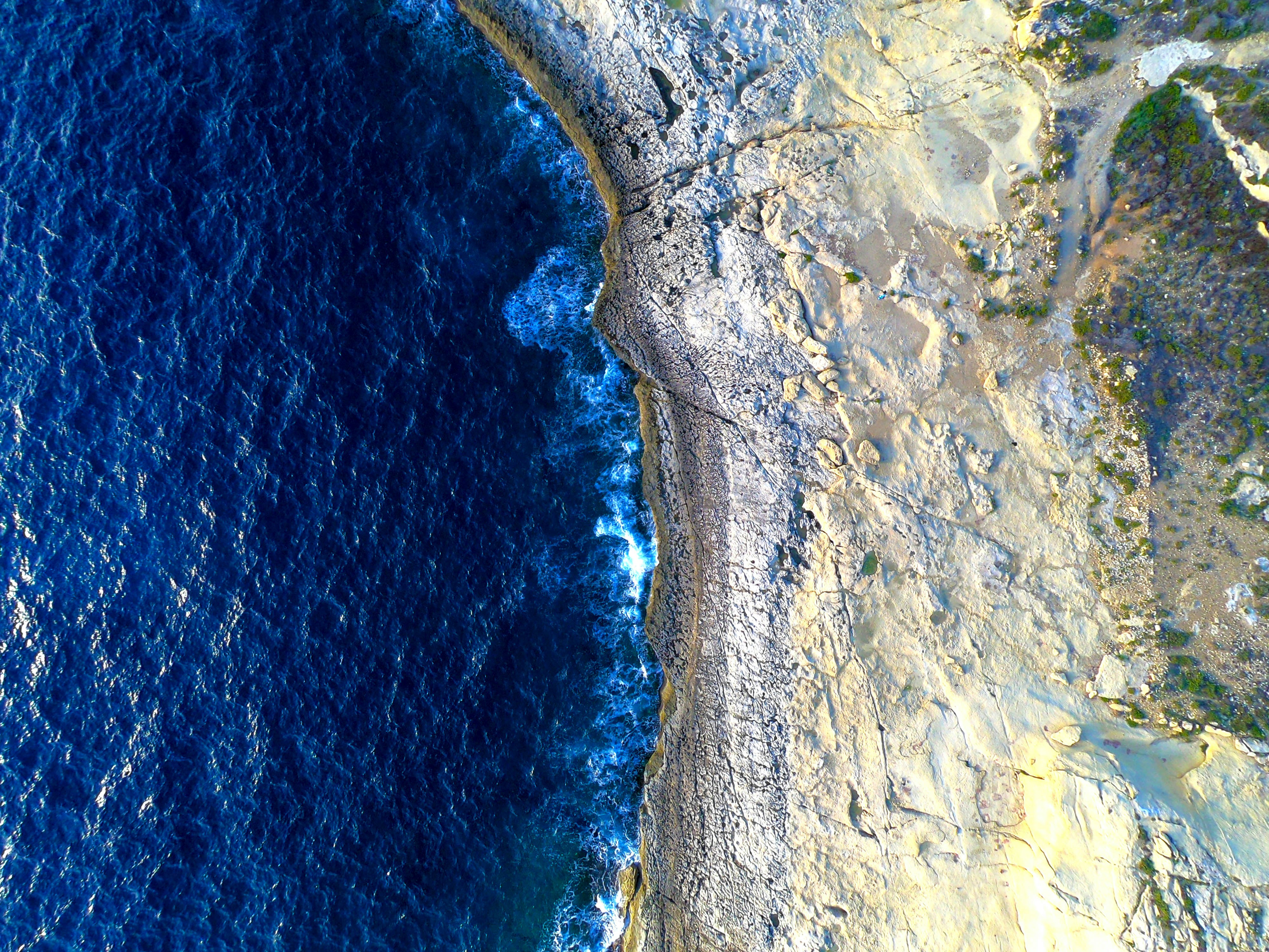 aerial photography of beach shore
