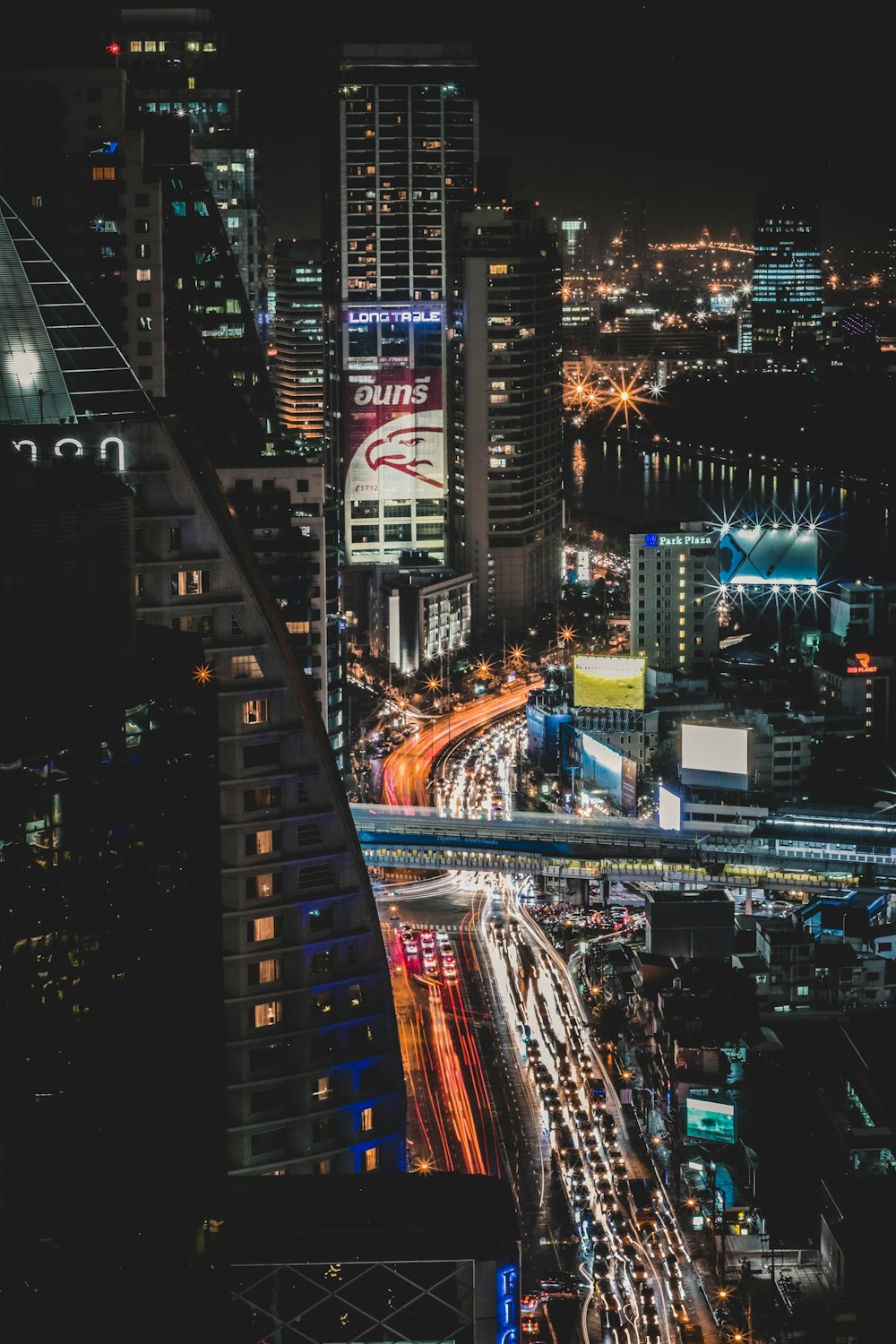 timelapsed photo of a city during nightime