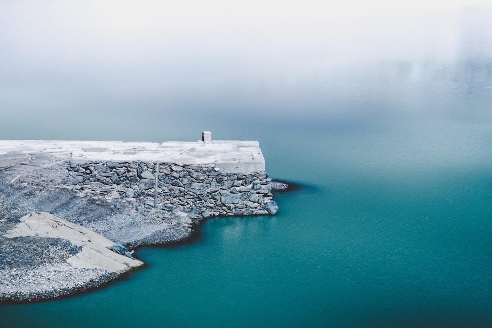 aerial view of body of water