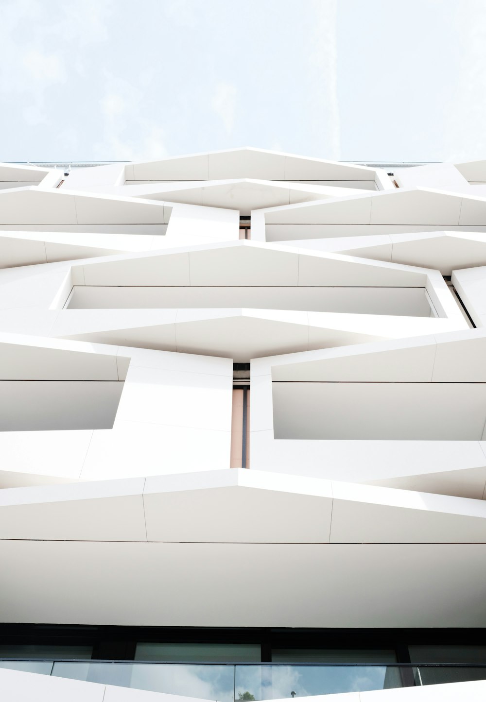 a white building with a sky background