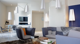 A sleek, modern living room set with clean lines and neutral tones, showcasing Mexican craftsmanship.