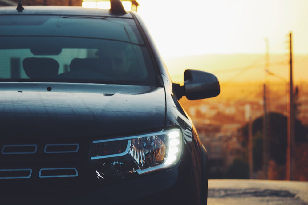 black car during daytime