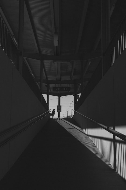 grayscale photography of pathway in Götzis Austria