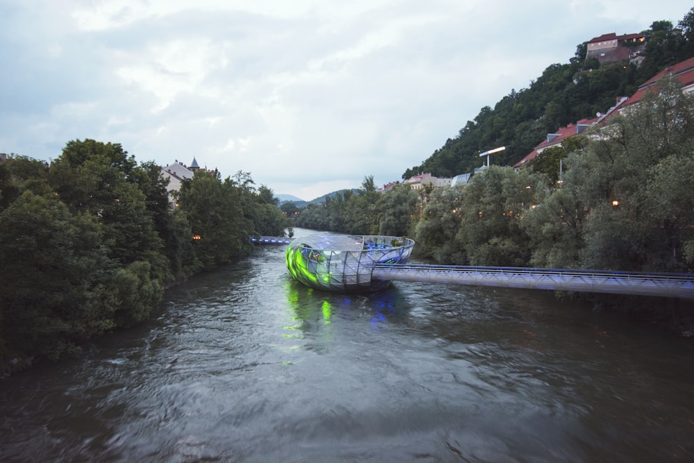 boat floating on wate