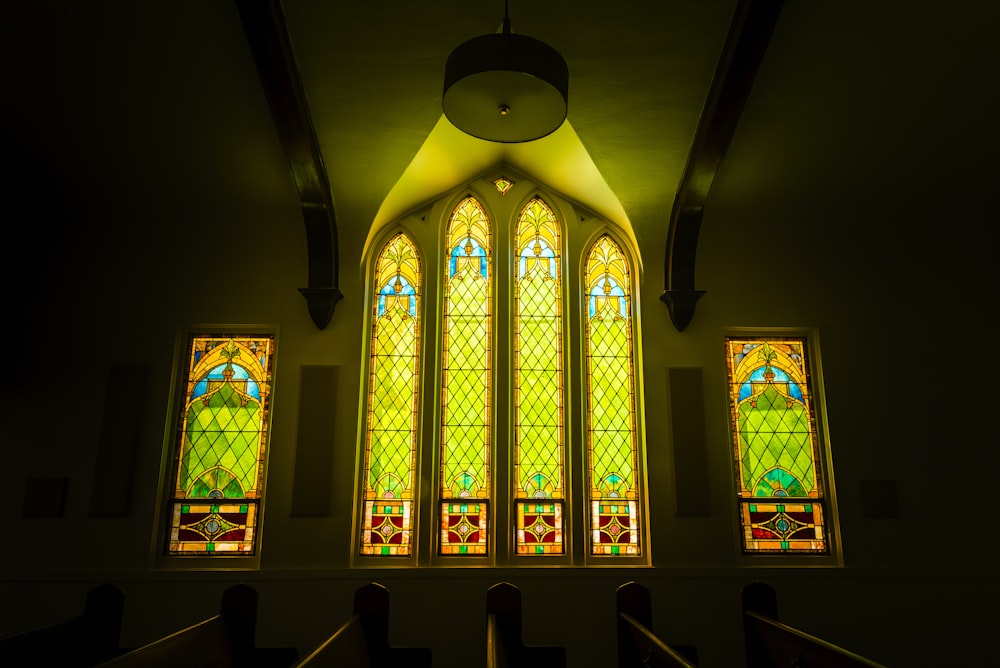 sunlight hits cathedral window