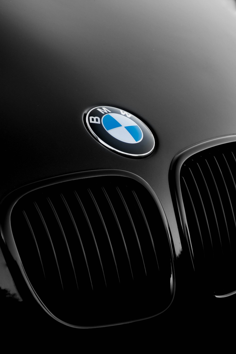 black BMW car front end