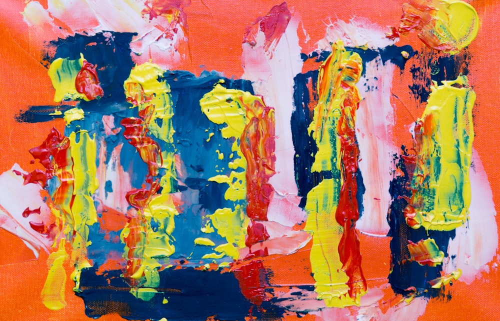 Pintura abstracta multicolor
