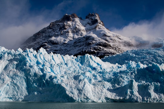 white glacier in Argentino Lake Argentina