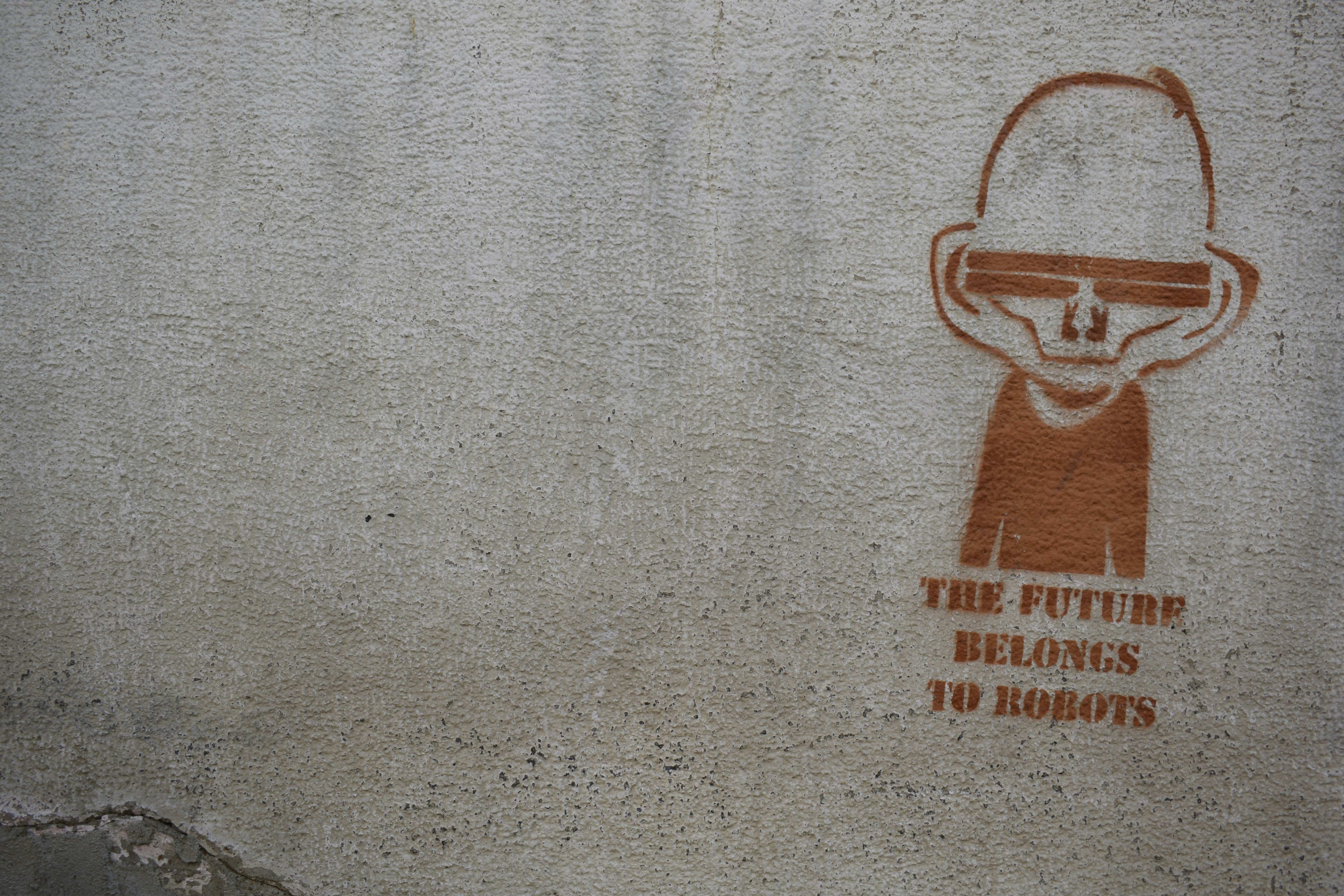 The future belongs to robots artwork, We built the machines to think in some way, but not to be alive. The technology doesn’t have a soul. It is only functional. Let’s build robots only if they have GPP or Genuine People Personalities. Which won’t happen ever because they are robots and we are humans. That is why we have to strive to preserve the human culture in the future: value, experience, behaviour, relationships with ourselves and the world. This image is more of a warning. So the Earthlings can save this Blue planet. Can they? Or the robots from another strange planet with five moons are watching us?