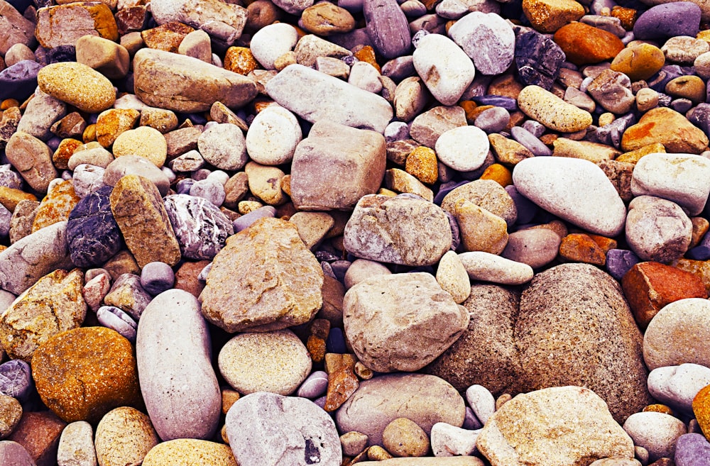 assorted-color rocks