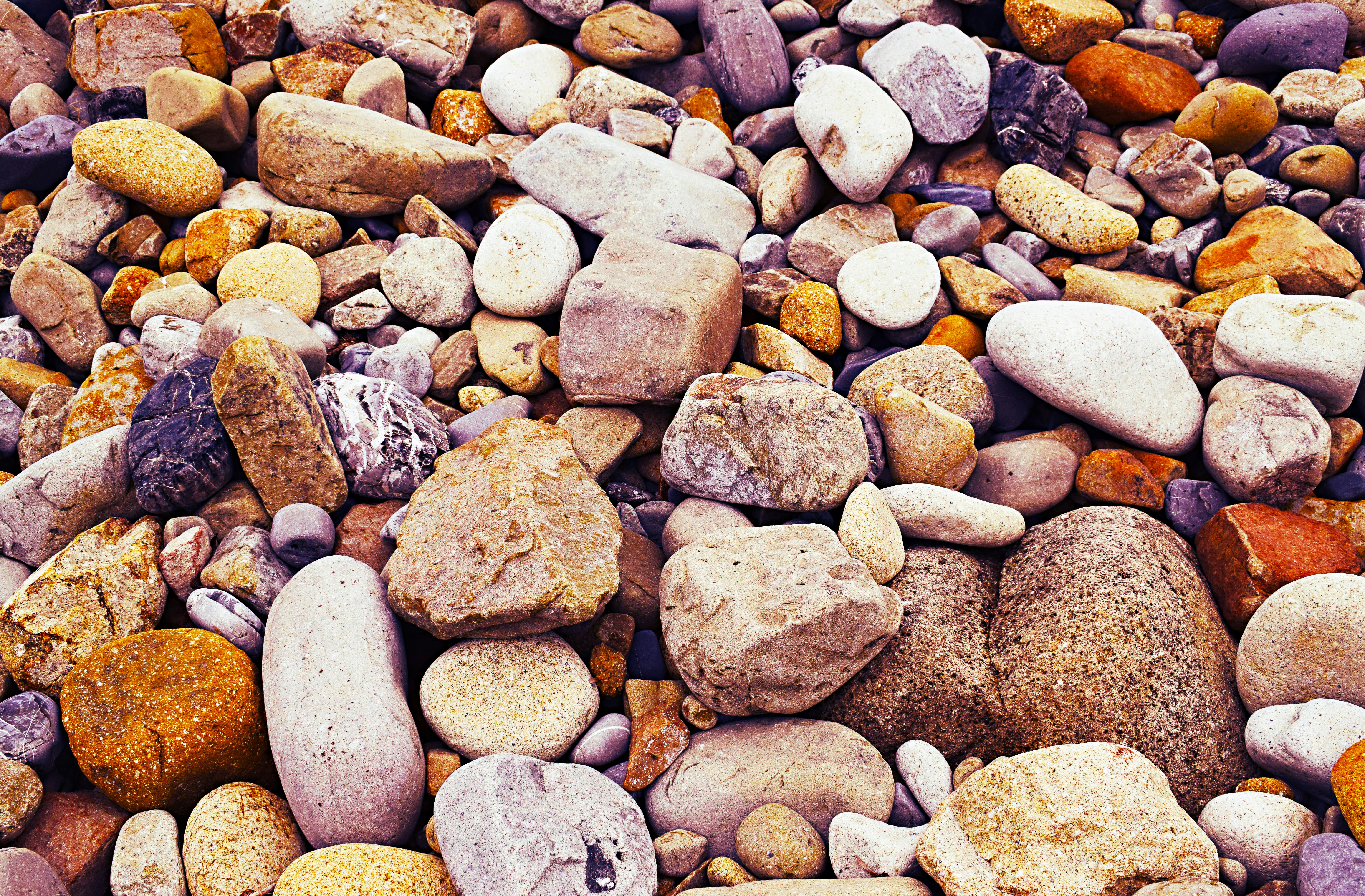 assorted-color rocks