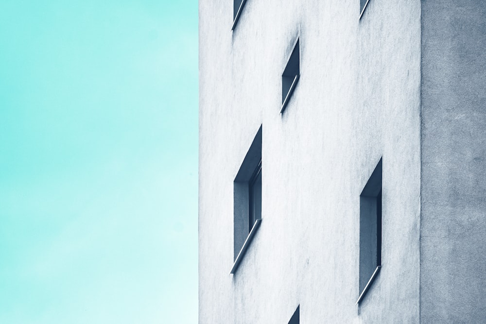 low-angle shot photography of concrete buildings