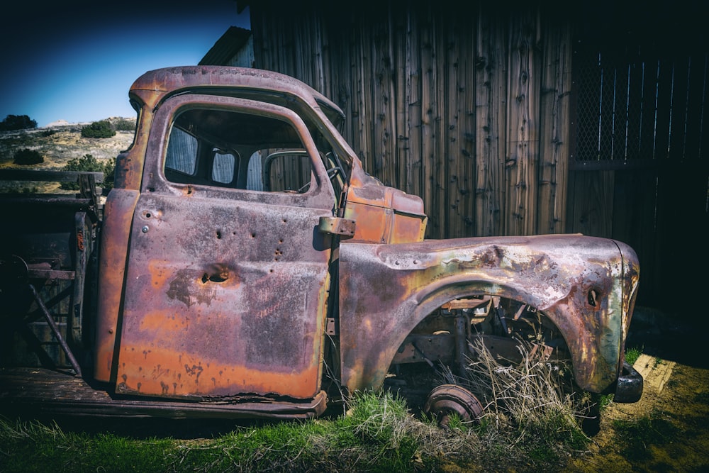 close photography of vintage car