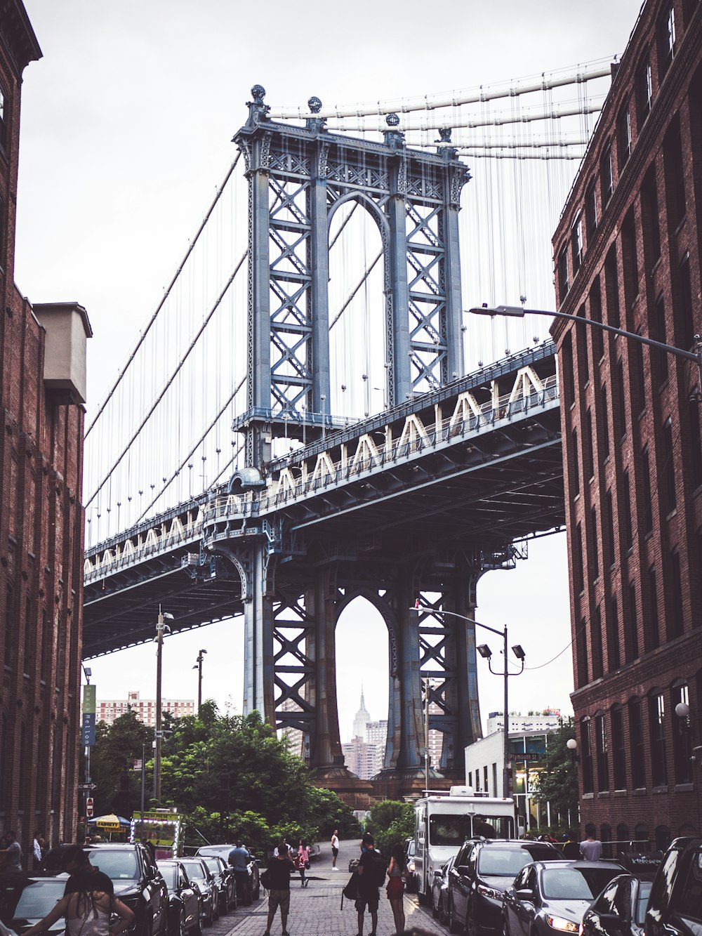 gray metal bridge