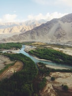 landscape photography of river near mountain