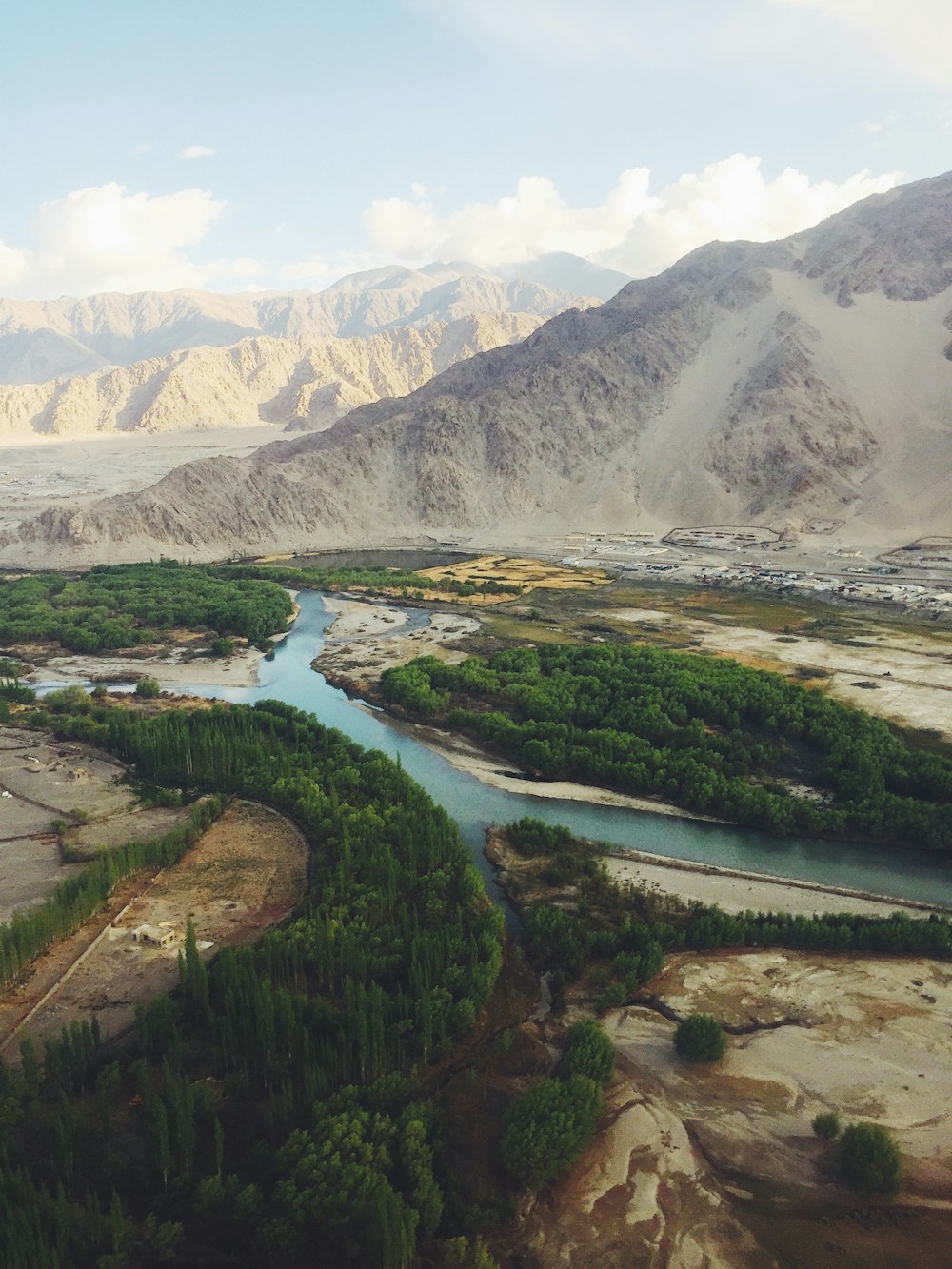 landscape photography of river near mountain