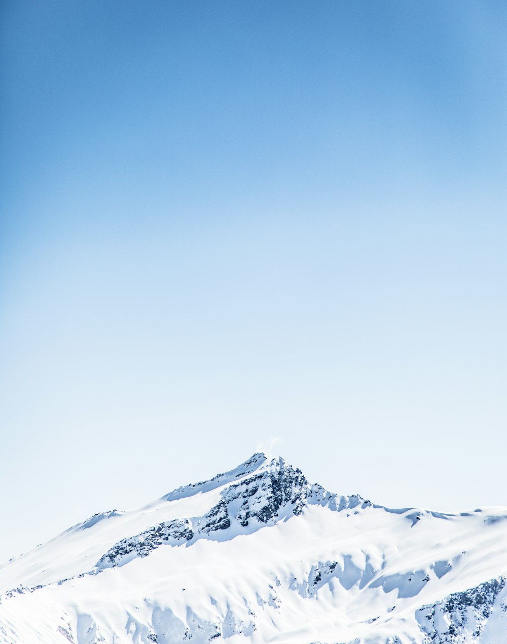 mountain covered with snow