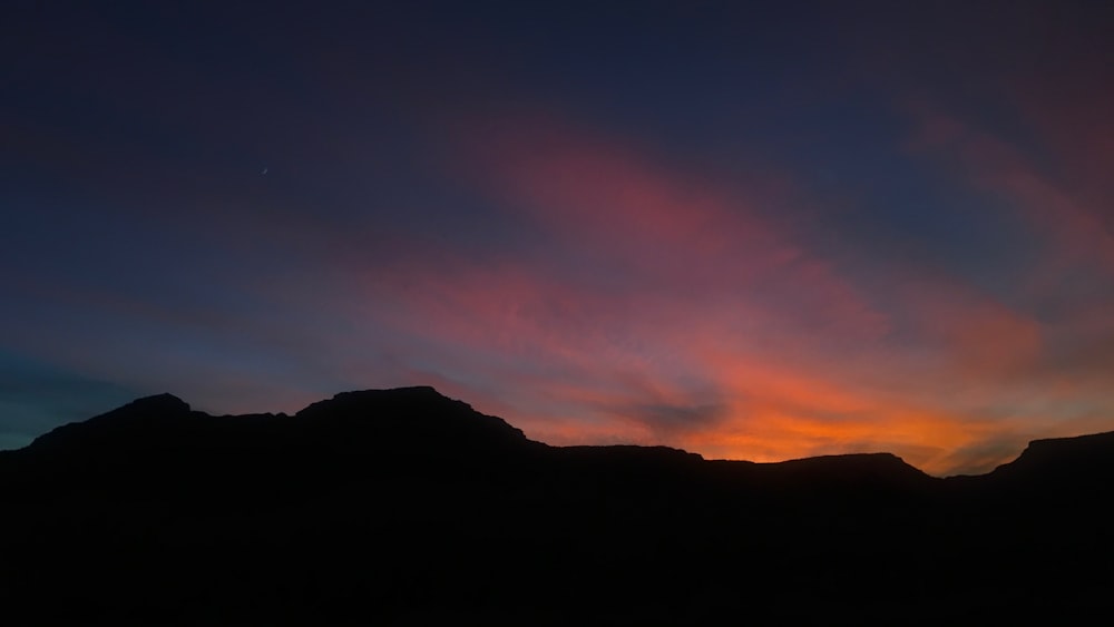 silhouette under sunset