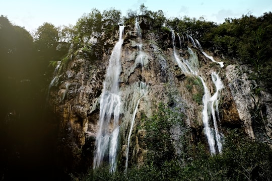 time lapse photography of waterfalls in Plitvice Lakes National Park Croatia