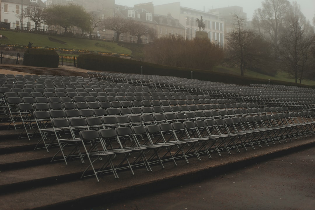 gray folding chairs