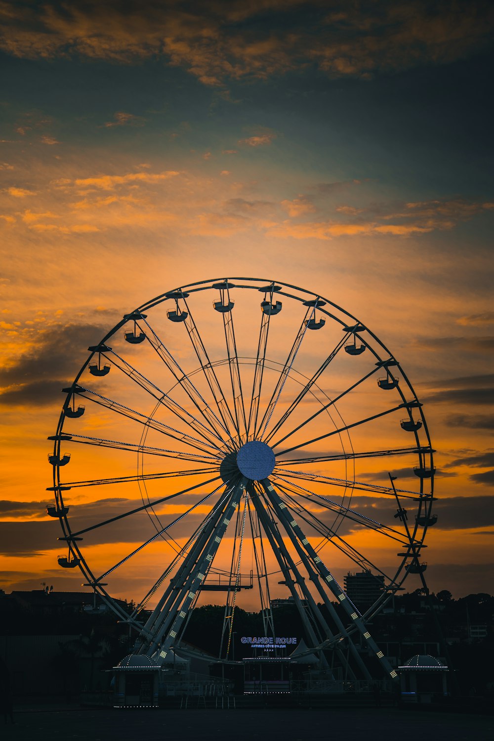 Ferris Wheel under blue sky