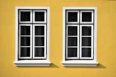 two white wooden windows