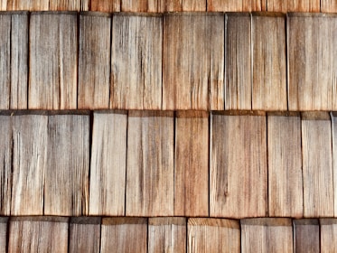Side-by-side comparison of sun-exposed and shaded cedar roof areas.