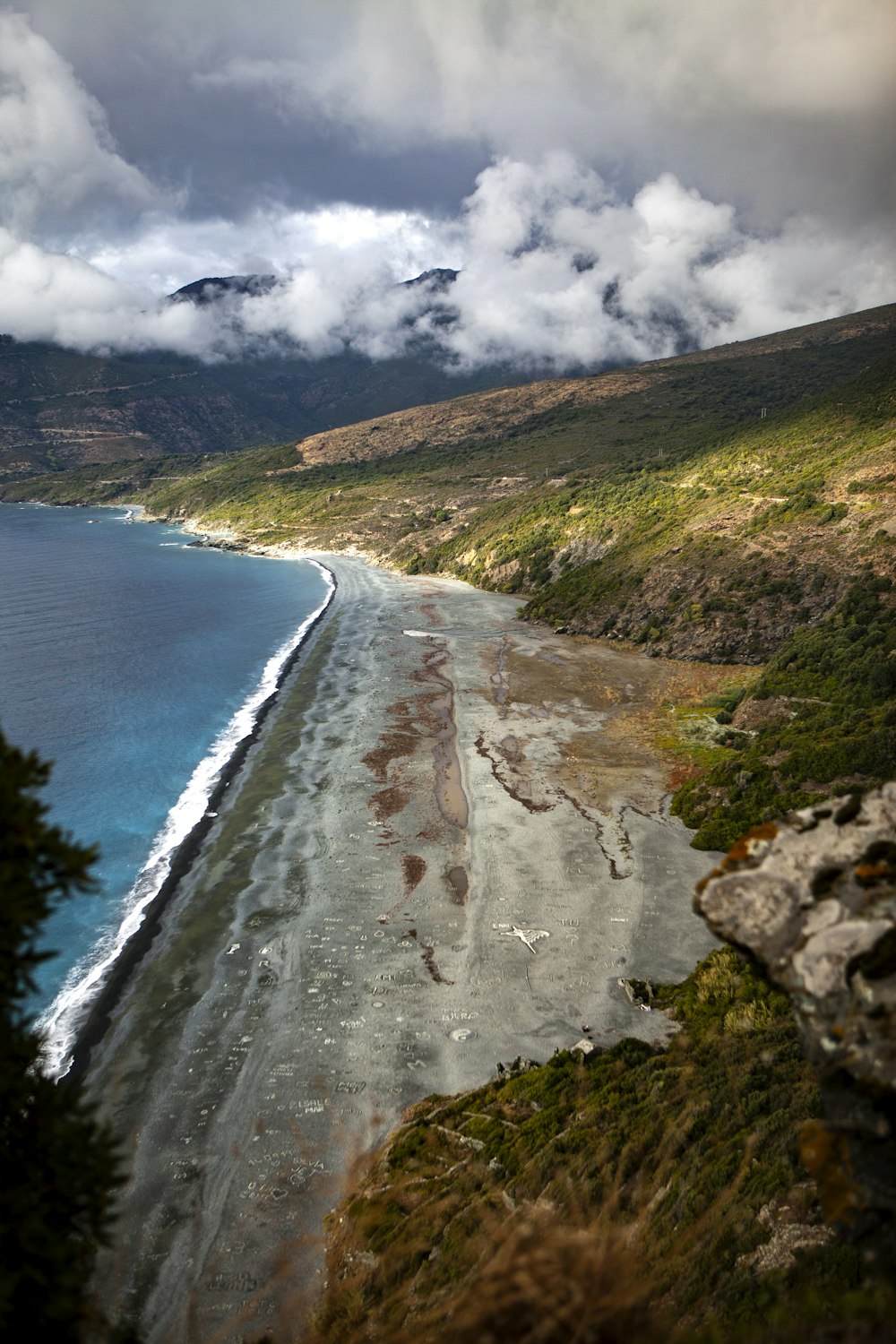 bird's eye view photography of water near coast