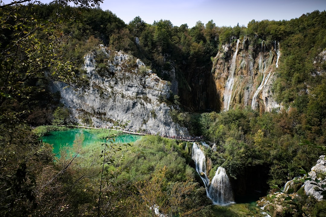 travelers stories about Waterfall in Plitvice Lakes National Park, Croatia