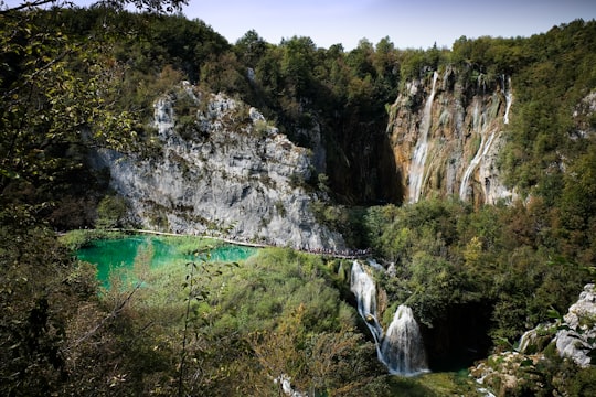 landscape photo of forest and river in Plitvice Lakes National Park Croatia