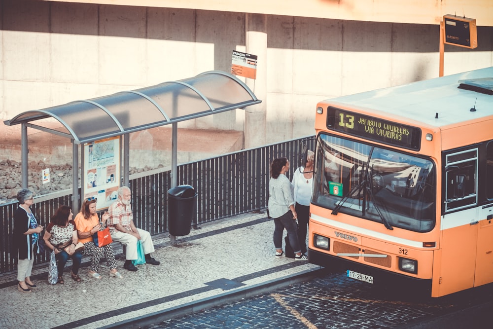 people riding on bus