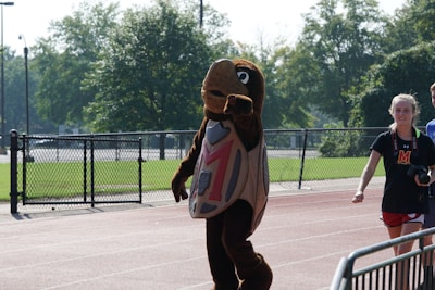 Participants laughing and racing in the quirky great tortoise race event.
