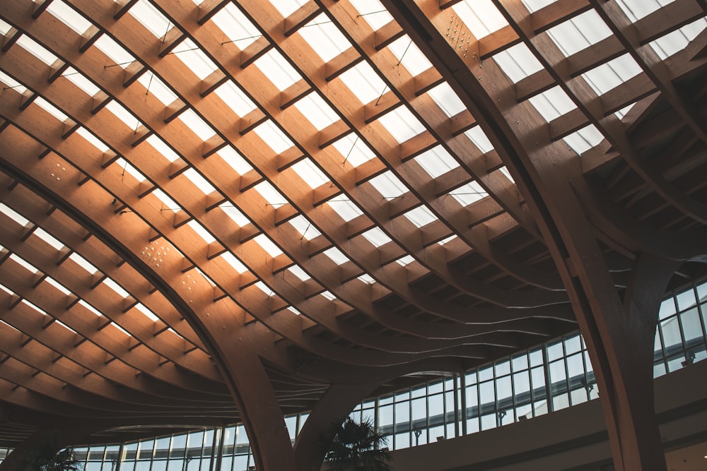 brown wooden architectural building