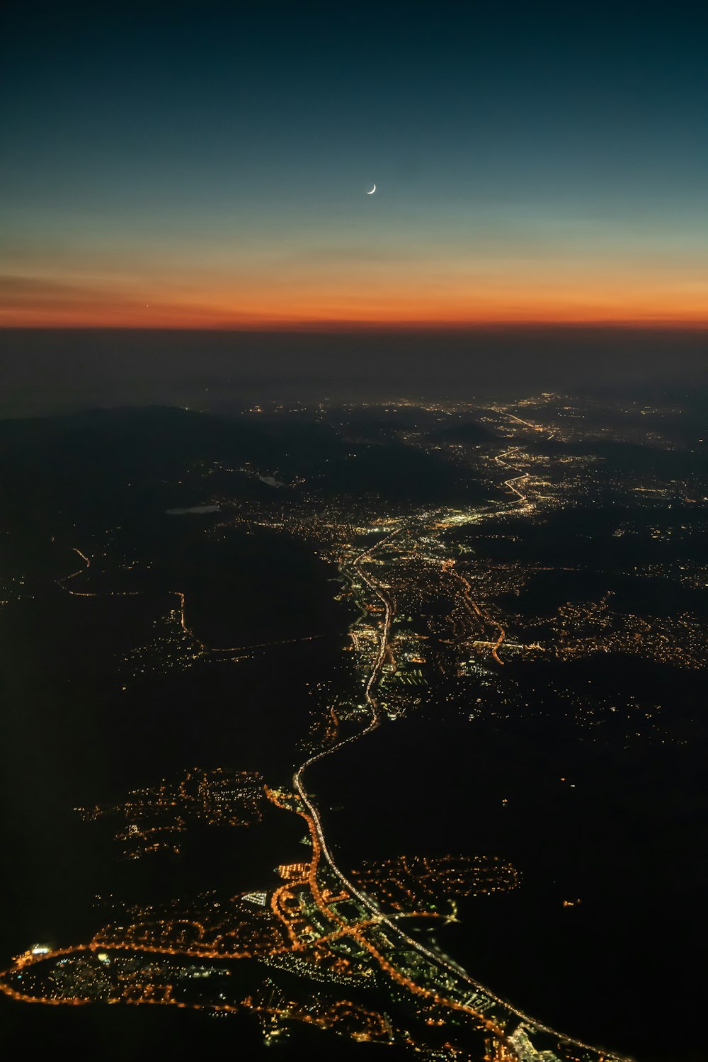 Foto vista aérea da cidade cinza