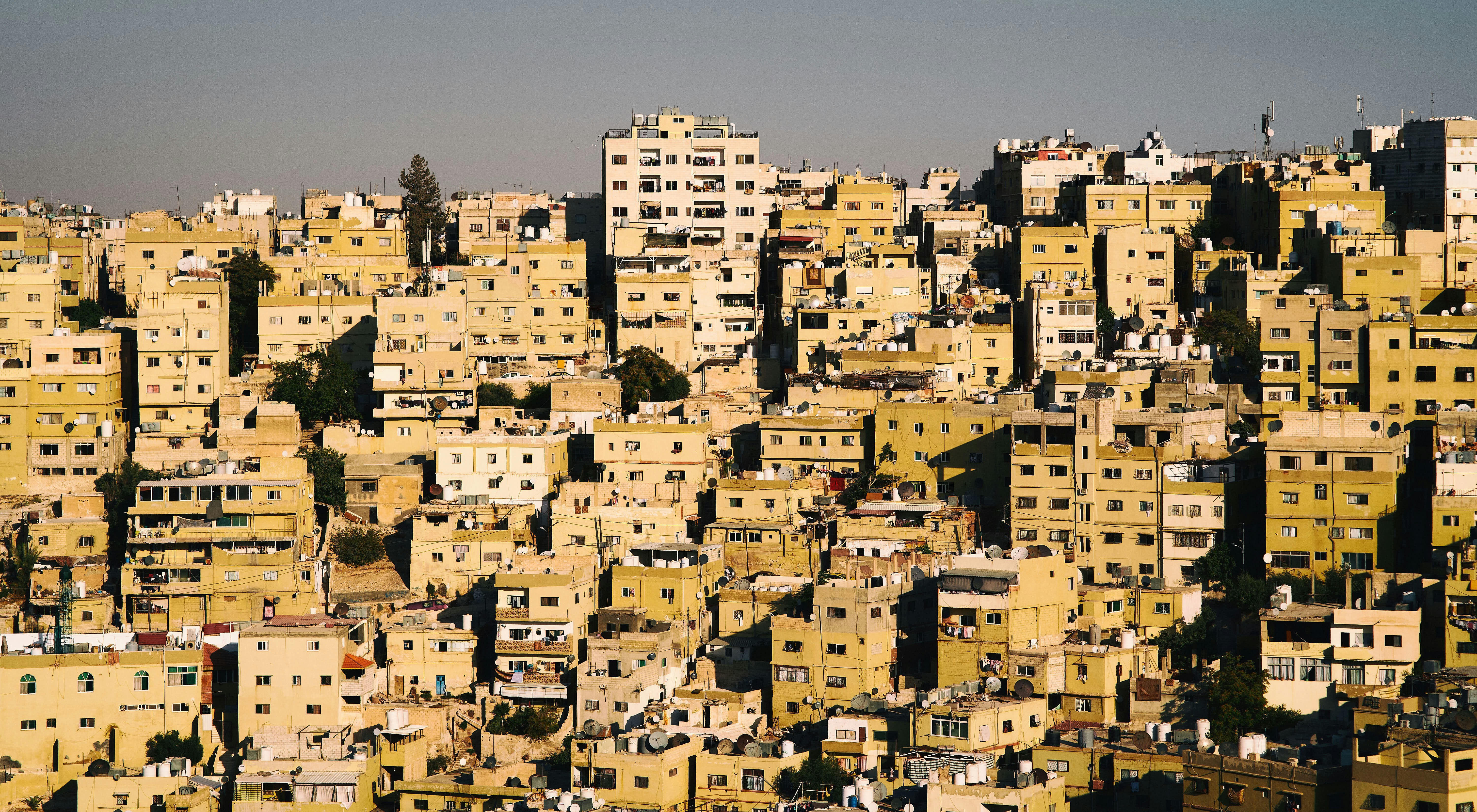 beige high-rise buildings