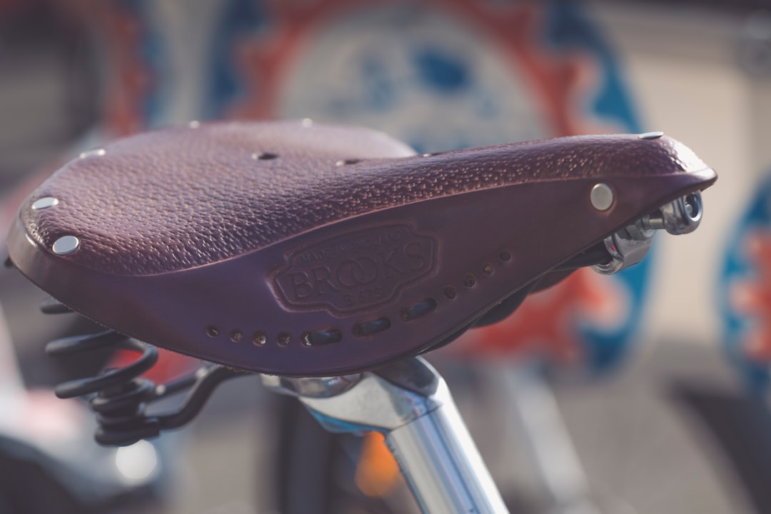 brown bicycle seat