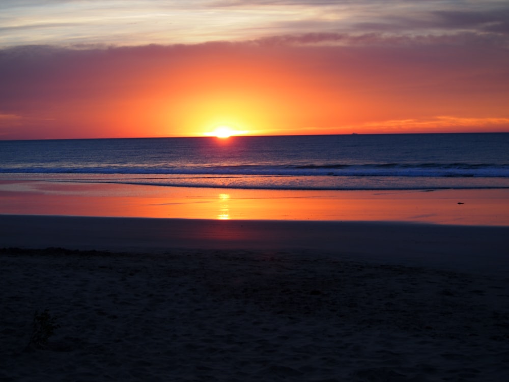 seashore at sunset