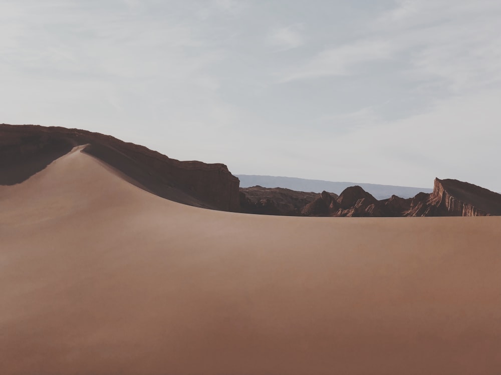 desert under cloudy sky at daytime