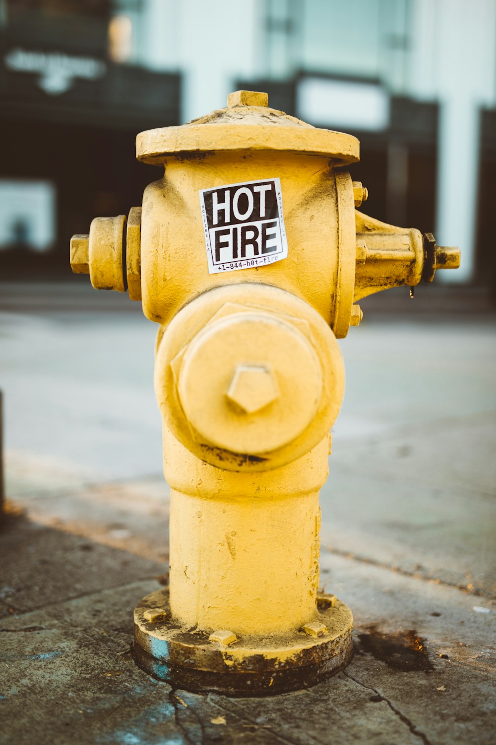 yellow fire hydrant