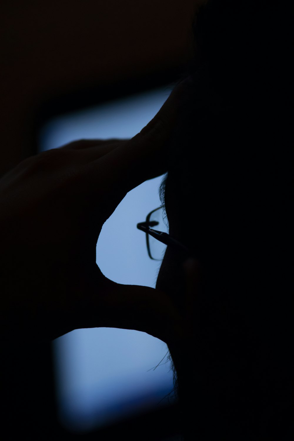 man wearing eyeglasses