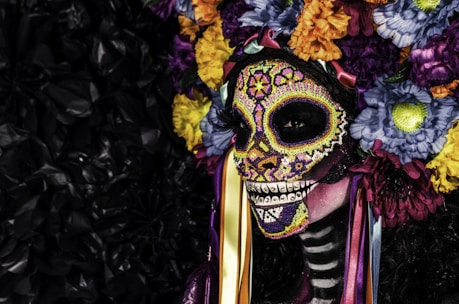 woman in a Cinco de Mayo makeup