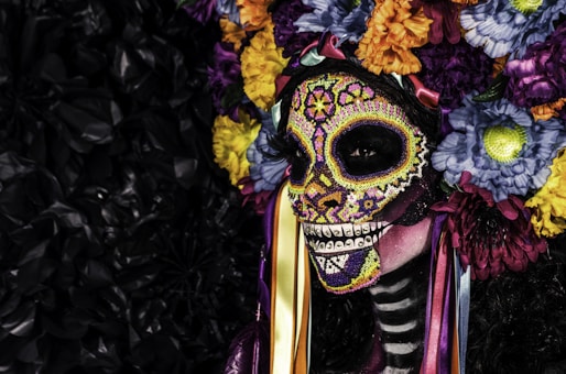 woman in a Cinco de Mayo makeup