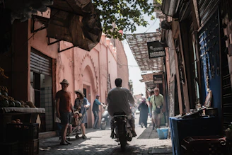 man riding motorcycle