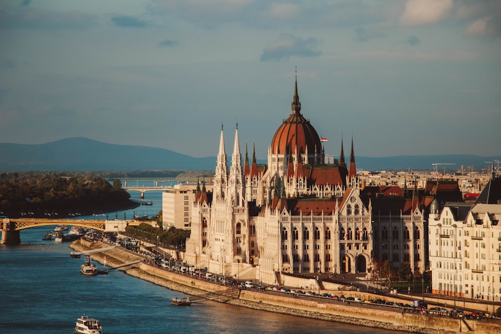 cathedral near body of water